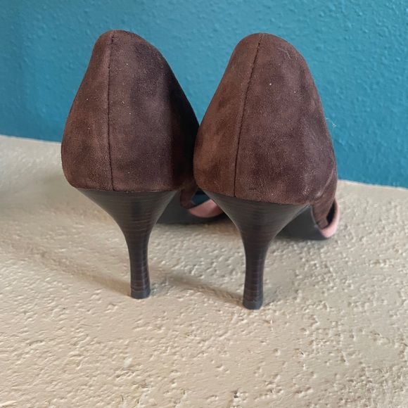 Franco Sarto 'L-ilas' leather suede heels Size 9 - Picture 2 of 5